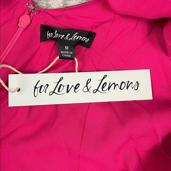 NWT For Love & Lemons Wendy Mini Dress in Red Pink Underwire Floral Sz M - Picture 11 of 15